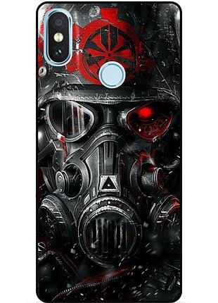 Чехол силиконовый бампер для xiaomi redmi note 6 pro с рисунком сталкер stalker