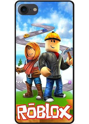 Силіконовий чохол бампер для iphone 7 з картинкою roblox роблокс