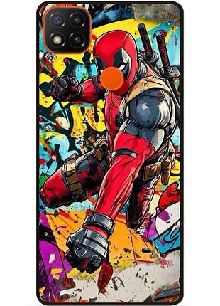 Силіконовий бампер чохол для xiaomi redmi 9c з малюнком deadpool marvel дэдпул