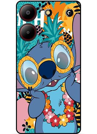 Чехол силиконовый бампер для zte blade a54 с рисунком стич stitch