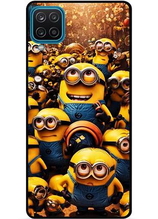 Силиконовый бампер чехол для samsung a12 с картинкой minion миньоны