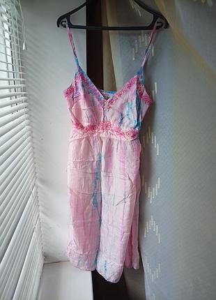 Нежный легкий сарафан 100% silk