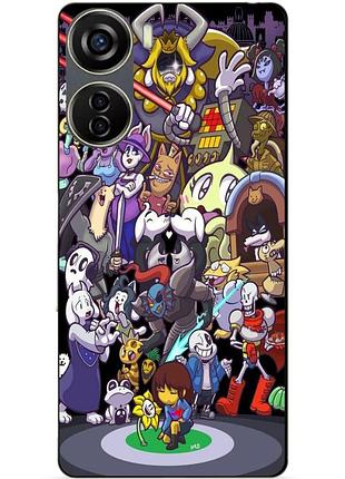 Чехол силиконовый бампер для zte blade v40 design с рисунком undertale андертейл