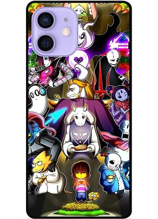 Силиконовый чехол бампер для iphone 12 с рисунком андертейл undertale
