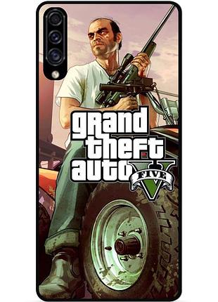 Чехол силиконовый бампер для samsung a30 с картинкой gta гта