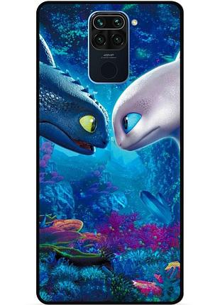 Силіконовий чохол бампер для xiaomi redmi note 9 з малюнком как приручить дракона