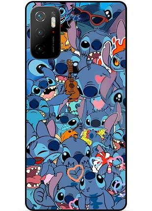 Силіконовий бампер чохол для xiaomi poco m3 pro з картинкою стіч stitch