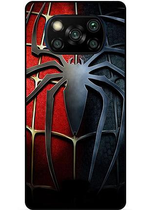 Силиконовый бампер чехол для xiaomi poco x3 с рисунком человек паук spider man