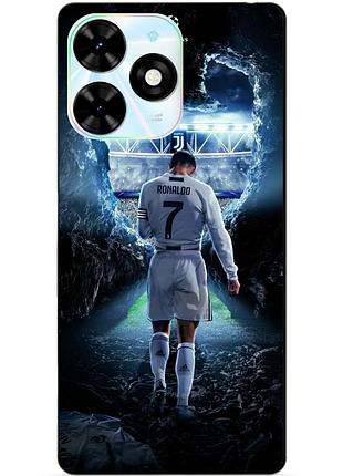 Чехол силиконовый бампер для tecno spark 20 pro с рисунком ronaldo роналдо