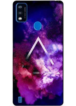Силіконовий чохол бампер для zte blade a51 з малюнком космос галактика