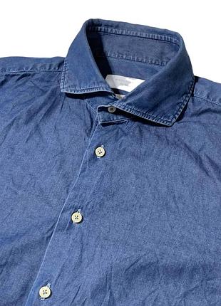 Profuomo x albiate denim сорочка денім шамбре