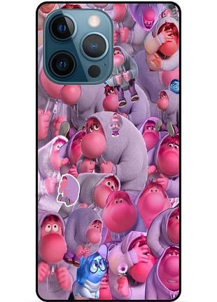 Чехол силиконовый бампер для iphone 16 pro max с рисунком головоломка стыд