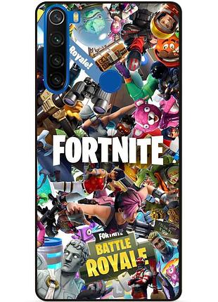 Силиконовый бампер чехол для xiaomi redmi note 8t с картинкой fortnite фортнайт