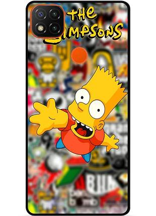 Чехол силиконовый бампер для oppo a15s с рисунком симпсоны simpsons бард