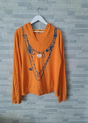 Тонкое хлопковое худи salewa футболка с капюшоном размер l , xl, xxl