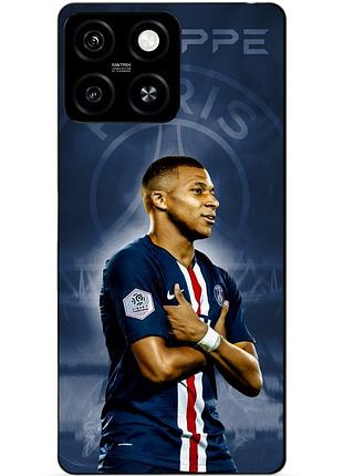 Чехол силиконовый бампер для zte blade a55 с рисунком мбаппе псж mbappe
