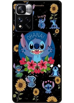 Силиконовый чехол бампер для xiaomi redmi note 11 pro plus 5g с картинкой стич stitch