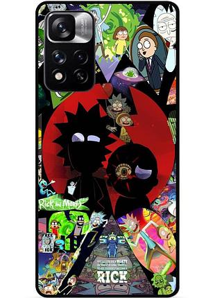 Силіконовий чохол бампер для xiaomi redmi note 11 pro plus 5g з малюнком rick and morty рік і морті