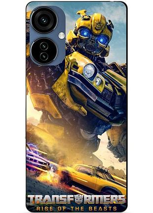 Силиконовый чехол бампер для oppo a40m с рисунком bumblebee бамблби трансформеры