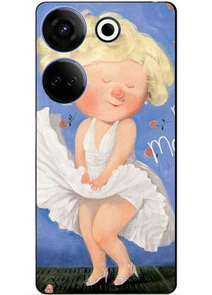 Чехол силиконовый бампер для tecno camon 20 pro с рисунком мэрилин монро гапчинская marilyn monroe