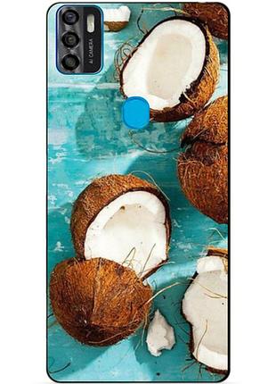 Силіконовий чохол бампер для zte blade a7s з малюнком кокоси