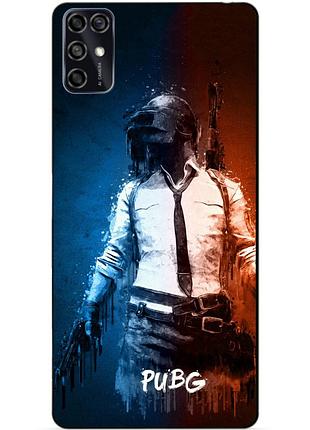 Силіконовий чохол бампер для zte blade v2020 smart з малюнком pubg пабг