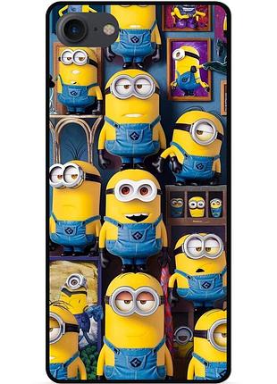 Силиконовый бампер чехол для iphone 6 plus с картинкой миньоны minion
