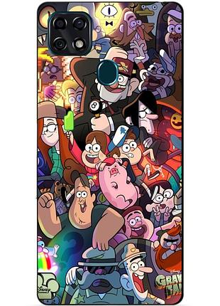 Чехол силиконовый бампер для zte blade 20 smart с рисунком гравити фолз gravity falls
