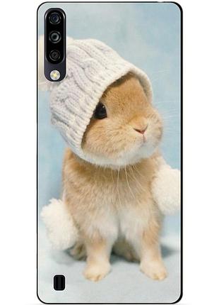 Силіконовий чохол бампер для zte blade a7 2020 з малюнком зайчик у шапці