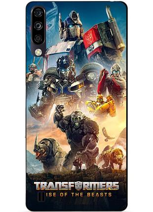 Чехол силиконовый бампер для zte blade a7 2020 с картинкой звероботы трансформеры transformers