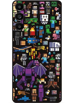Силіконовий чохол бампер для samsung s21 з картинкою minecraft майнкрафт