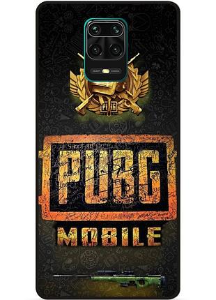 Силиконовый чехол бампер для xiaomi redmi note 9 pro с картинкой пабг puвg
