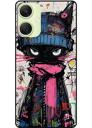 Чехол силиконовый бампер для samsung a03 с рисунком кот аниме marvel