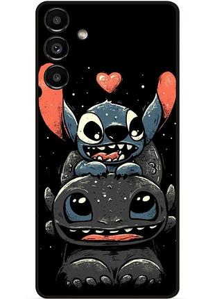 Силиконовый чехол бампер для samsung a15 с рисунком stitch стич