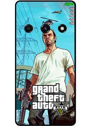 Силиконовый чехол бампер для samsung j7 j710 с рисунком gta гта