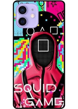 Силиконовый чехол бампер для iphone 12 mini игра в кальмара