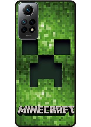 Силиконовый чехол бампер для xiaomi redmi note 11 pro с рисунком крипер minecraft майнкрафт