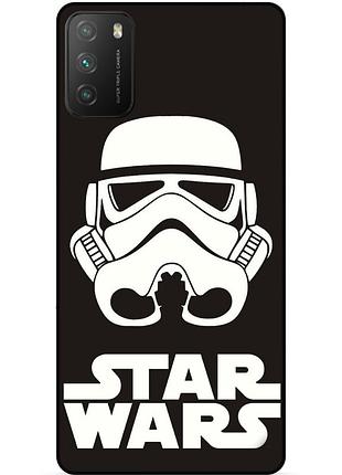 Силиконовый бампер чехол для xiaomi poco m3 с рисунком звездные войны star wars звездные войны