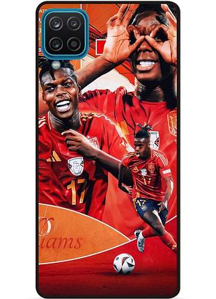 Силиконовый чехол бампер для samsung a22 с рисунком нико уильямс nico williams