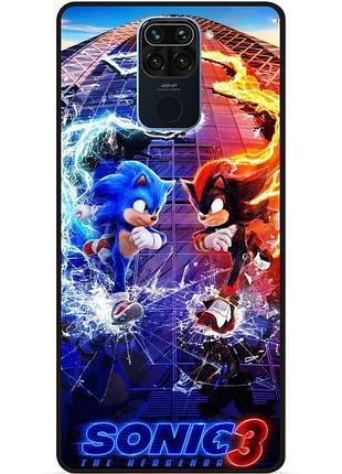 Силіконовий бампер чохол для xiaomi redmi note 9 з малюнком соник sonik