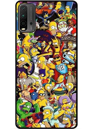 Силіконовий чохол бампер для xiaomi redmi 9t з малюнком стикери гравіті фолз футурама маріо