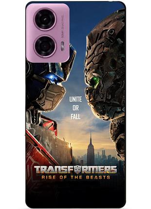 Силіконовий чохол бампер для motorola moto g24 power з малюнком звіробої трансформери transformers