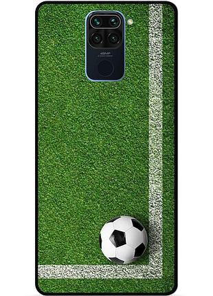 Силіконовий чохол бампер для xiaomi redmi note 9 з малюнком футбол мяч