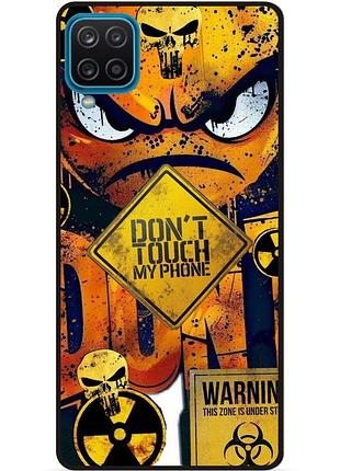 Чехол силиконовый бампер для samsung a22 с рисунком глаза dont touch my phone