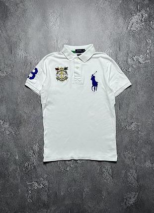 Vintage винтажная футболка поло polo ralph lauren #3 поло ральф лаурен big pony chief keef чиф киф size m размер м