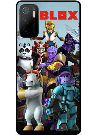 Силіконовий чохол бампер для xiaomi poco m3 pro з малюнком роблокс roblox