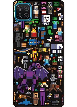 Силиконовый чехол бампер для samsung a22 с картинкой minecraft майнкрафт