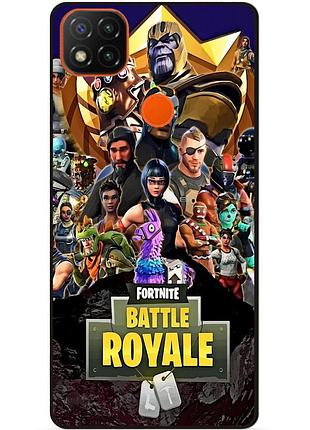 Силіконовий чохол бампер для xiaomi redmi 9c з малюнком фортнайт fortnite