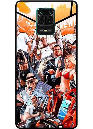 Силіконовий бампер чохол для xiaomi redmi note 9 pro з малюнком gta гта