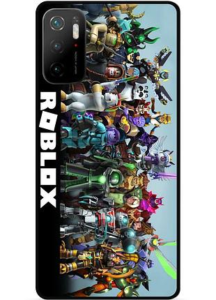 Силіконовий чохол бампер для xiaomi poco m3 pro з малюнком roblox роблокс